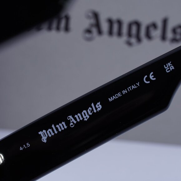 Palm Angels PERI103 ELFIN 1007 Aviator Sunglasses - Black/Dark Grey - Picture 6 of 9